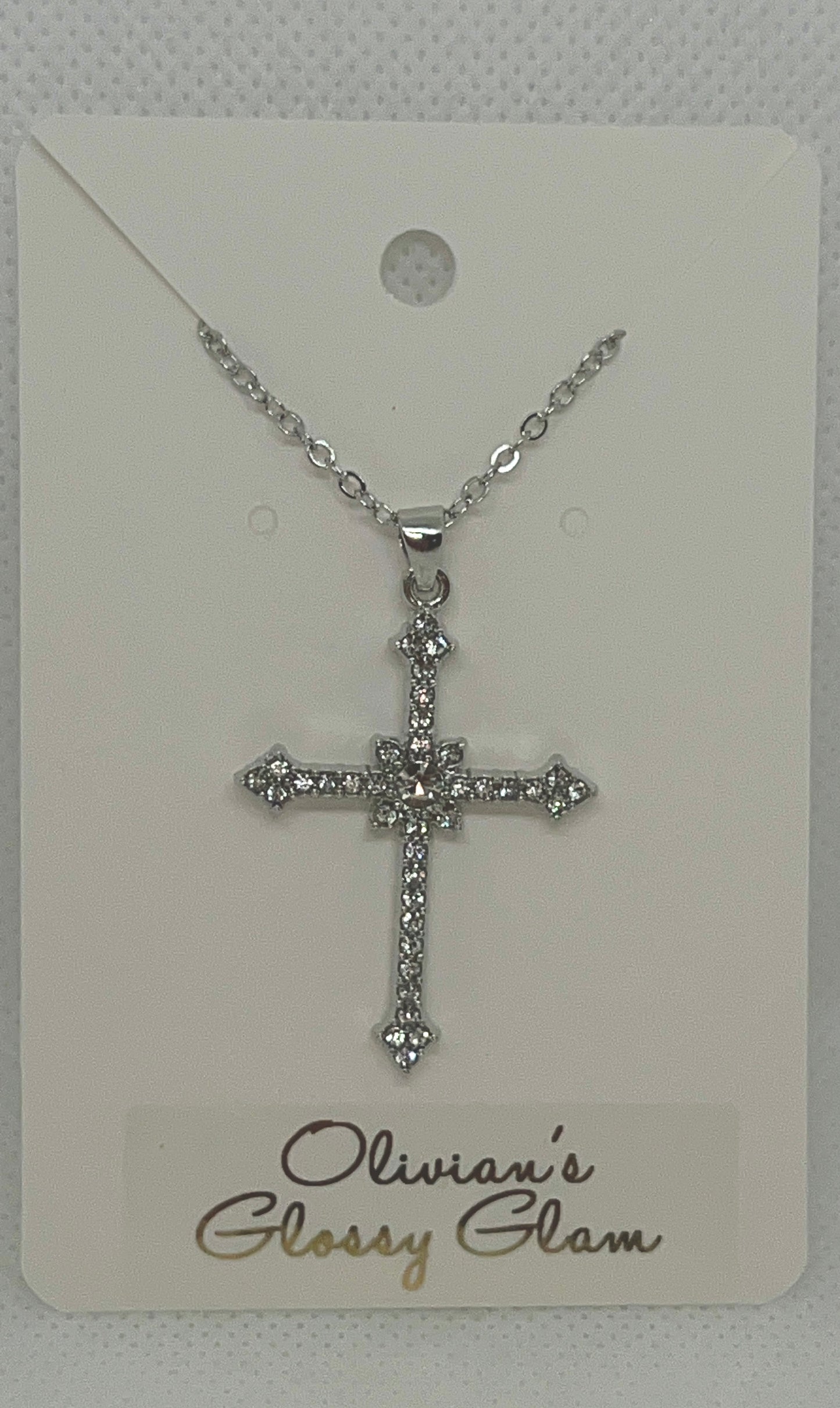 SILVER CROSS NECKLACE